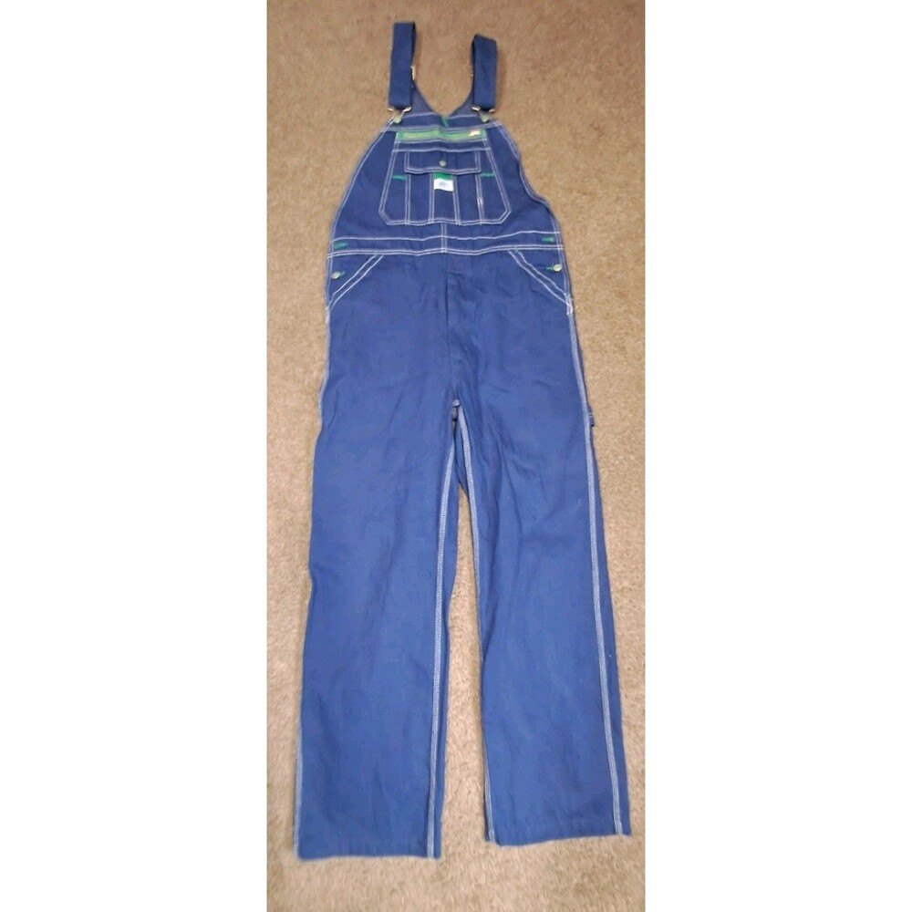 Liberty USA Bib Overalls 34x30 Stonewash Blue Denim Workwear NWOT